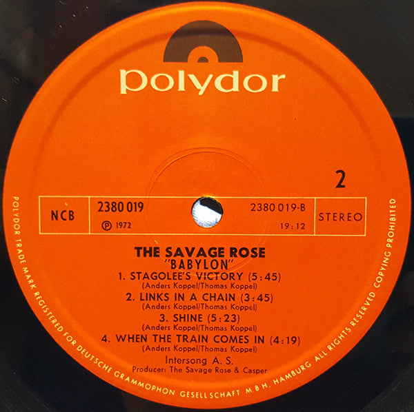 Savage Rose : Babylon (LP, Album)