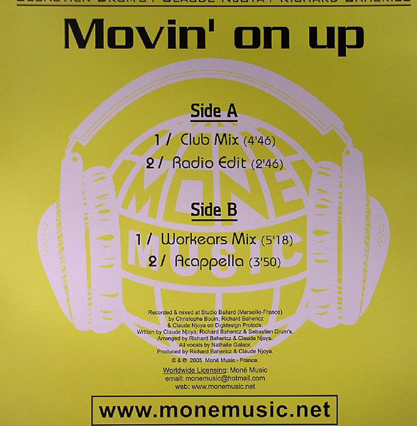 Sebastien Drums / Claude Njoya & Richard Bahericz : Movin' On Up (12")