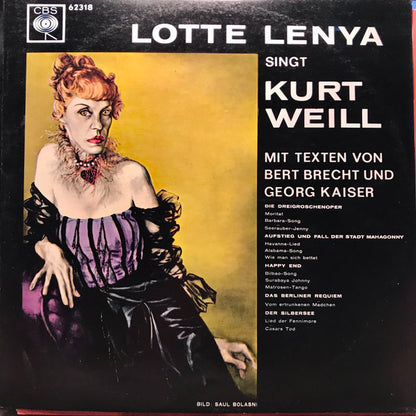 Lotte Lenya : Lotte Lenya Singt Kurt Weill (LP, Gat)