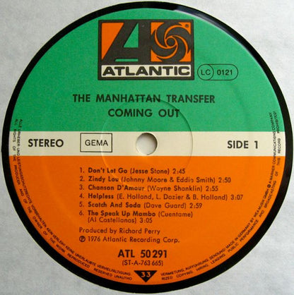 The Manhattan Transfer : Coming Out (LP, Album, RP)