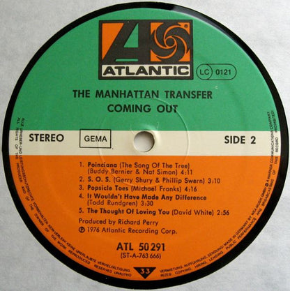 The Manhattan Transfer : Coming Out (LP, Album, RP)