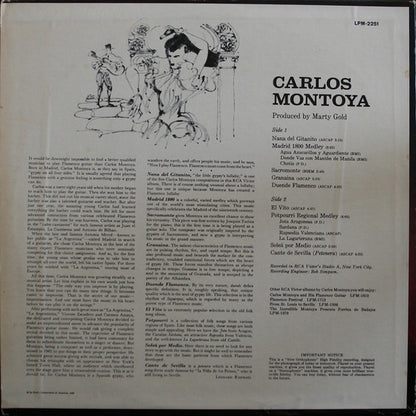 Carlos Montoya : Carlos Montoya (LP, Album, Mono, RE, Ind)