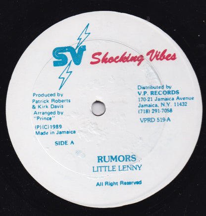 Little Lenny / Tony Rebel : Rumors / Barrow People Money (12")