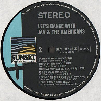 Jay & The Americans : Let's Dance With Jay & The Americans (LP, Album, Comp)