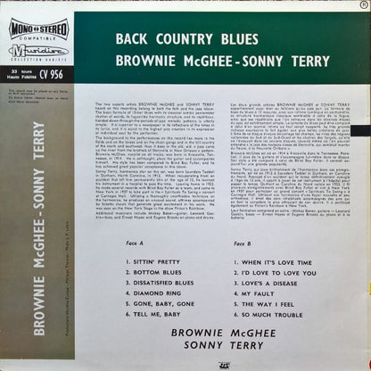 Sonny Terry & Brownie McGhee : Back Country Blues (LP, RE)