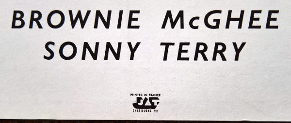 Sonny Terry & Brownie McGhee : Back Country Blues (LP, RE)