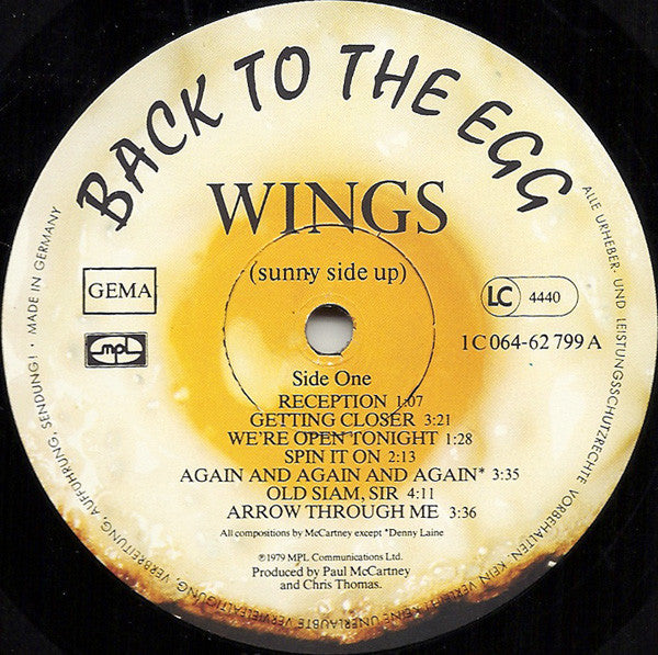 Wings (2) : Back To The Egg (LP, Album)