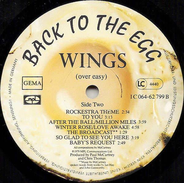 Wings (2) : Back To The Egg (LP, Album)