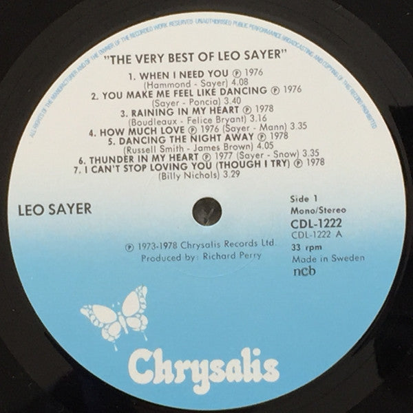 Leo Sayer : The Very Best Of Leo Sayer (LP, Comp)