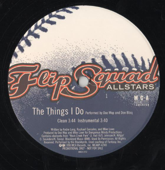 Flip Squad Allstars : The Things I Do (12", Promo)