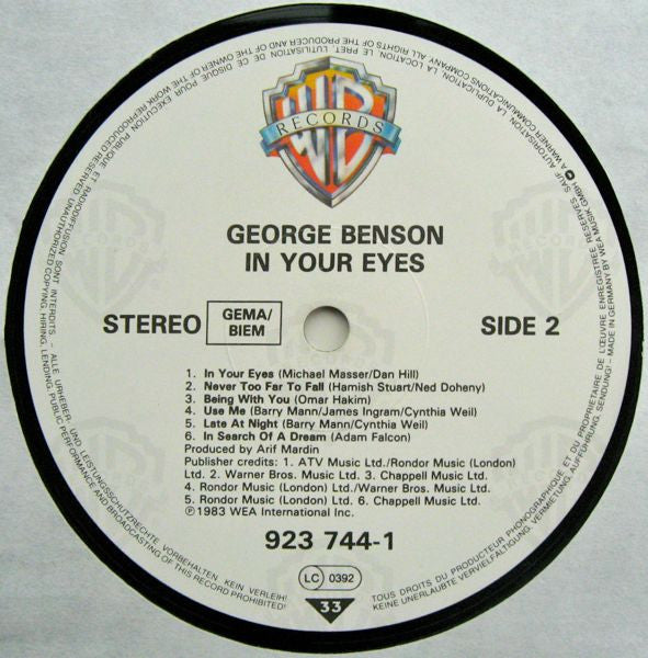 George Benson : In Your Eyes (LP, Album)