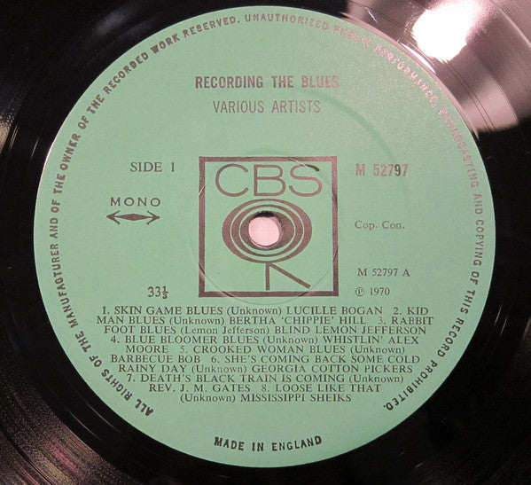 Various : Recording The Blues (LP, Comp, Mono)