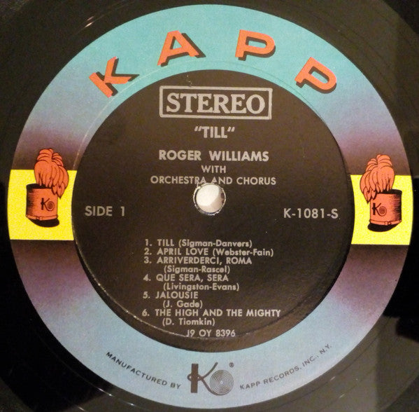 Roger Williams (2) : Till (LP)