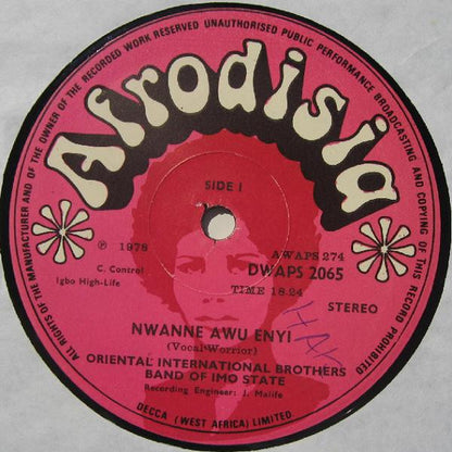 Oriental Brothers International : Nwanne Awu Enyi (LP, Album)