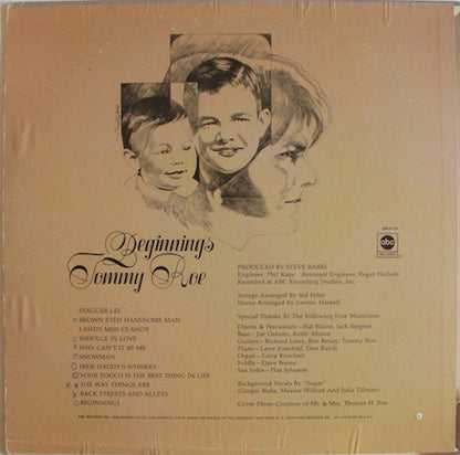 Tommy Roe : Beginnings (LP, Album)