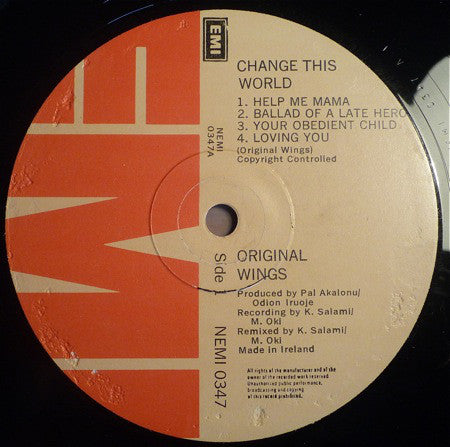 Original Wings : Change This World (LP, Album)