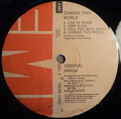 Original Wings : Change This World (LP, Album)