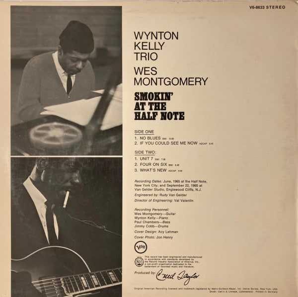 Wynton Kelly Trio / Wes Montgomery : Smokin' At The Half Note (LP, Album)