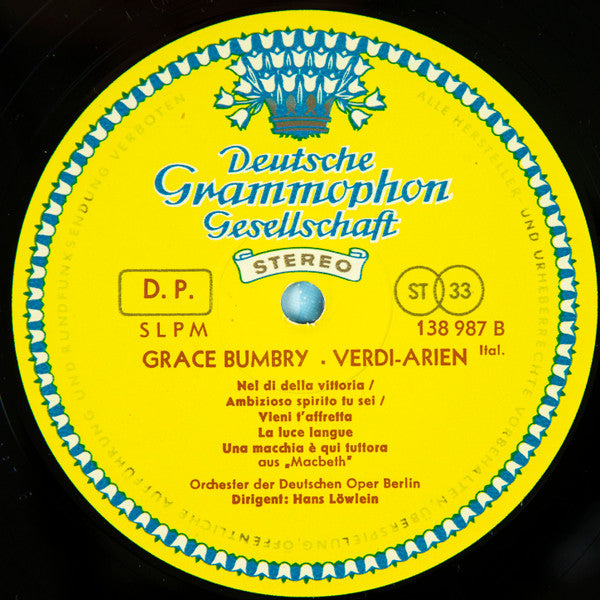 Grace Bumbry, Giuseppe Verdi : Arien (LP, Album)