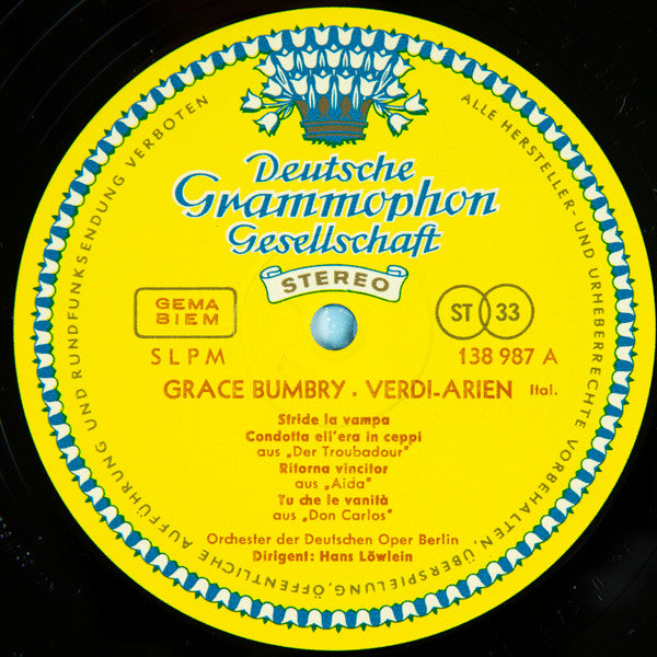 Grace Bumbry, Giuseppe Verdi : Arien (LP, Album)