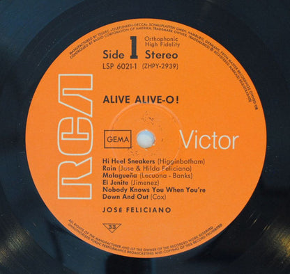 José Feliciano : Alive Alive-o! Live At London Palladium (2xLP, Album)