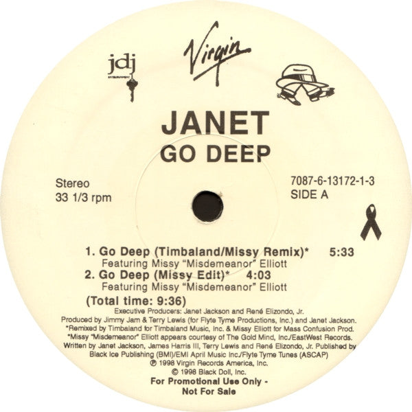 Janet Jackson : Go Deep (12", Promo)