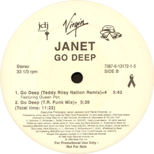 Janet Jackson : Go Deep (12", Promo)