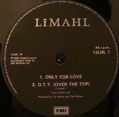 Limahl : Only For Love (12", Single)