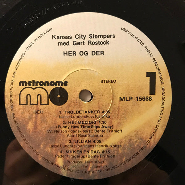 Kansas City Stompers : Her og der (LP)