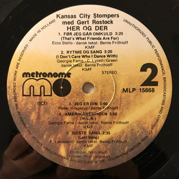 Kansas City Stompers : Her og der (LP)