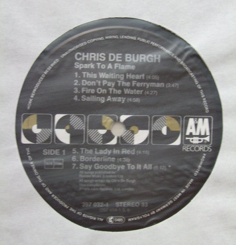 Chris de Burgh : Spark To A Flame (The Very Best Of Chris De Burgh) (LP, Comp)