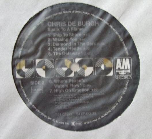 Chris de Burgh : Spark To A Flame (The Very Best Of Chris De Burgh) (LP, Comp)