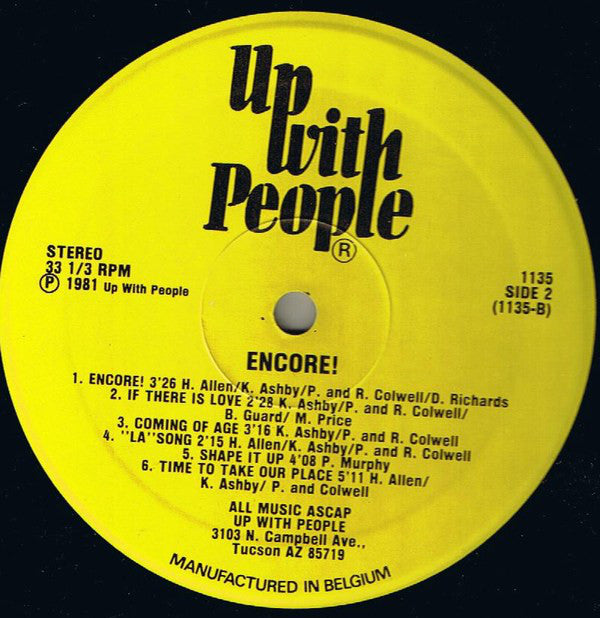 Up With People : Encore! (LP)