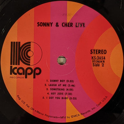 Sonny & Cher : Sonny & Cher Live (LP, RP, Gat)