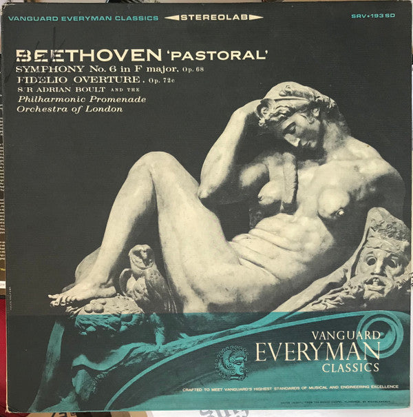 Ludwig van Beethoven - Sir Adrian Boult And The The Philharmonic Promenade Orchestra : 'Pastoral' Symphony No. 6 In F Major, Op. 68 / Fidelio Overture, Op. 72c (LP, Album)