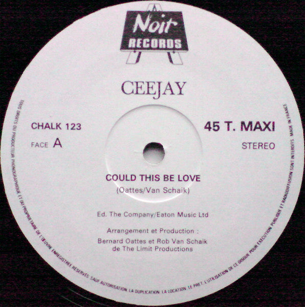 Ceejay : Could This Be Love (12", Maxi)