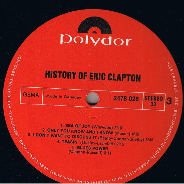 Eric Clapton : The History Of Eric Clapton (2xLP, Comp, Gat)