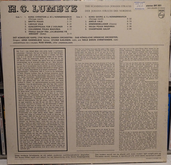 H.C. Lumbye - Det Kongelige Kapel Dirigent: Arne Hammelboe : H.C. Lumbye The Scandinavian Johann Strauss (LP)