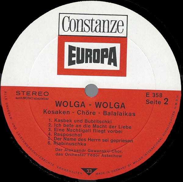 Various : Wolga Wolga (Kosaken - Chöre - Balalaikas) (LP, Comp)