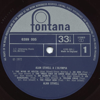 Alan Stivell : À L'Olympia (LP, Album)