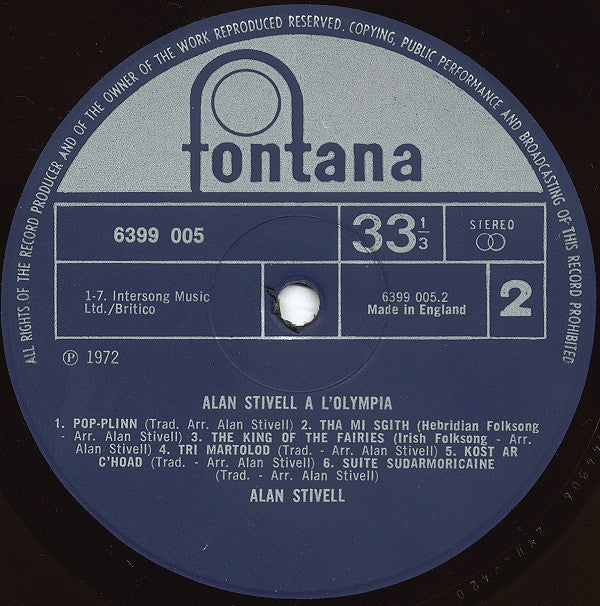 Alan Stivell : À L'Olympia (LP, Album)