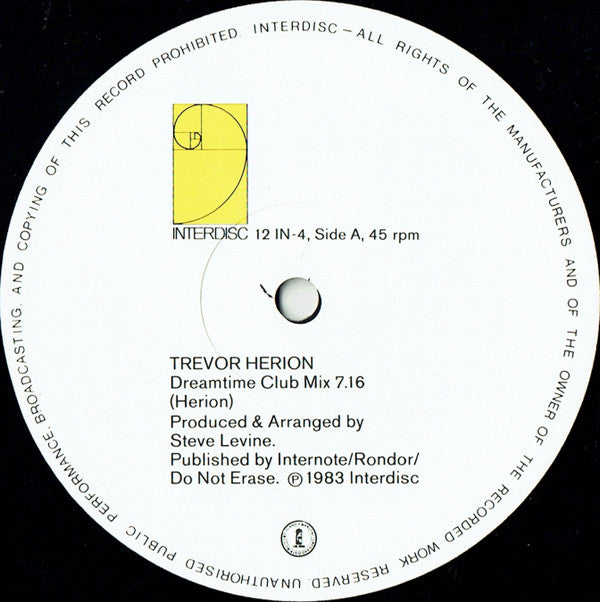 Trevor Herion : Dreamtime (Club-Mix) (12")