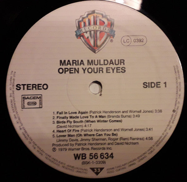 Maria Muldaur : Open Your Eyes (LP, Album)