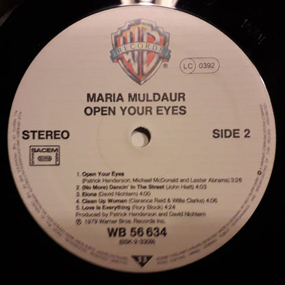 Maria Muldaur : Open Your Eyes (LP, Album)