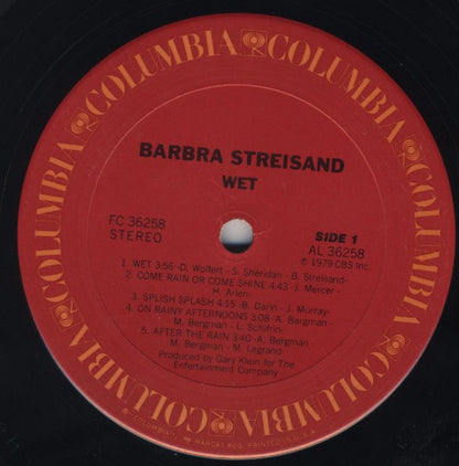 Barbra Streisand : Wet (LP, Album, Ter)