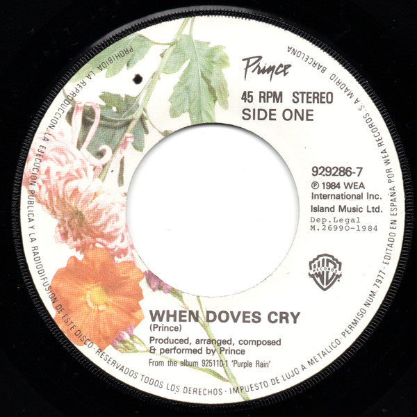 Prince : When Doves Cry (7", Single)