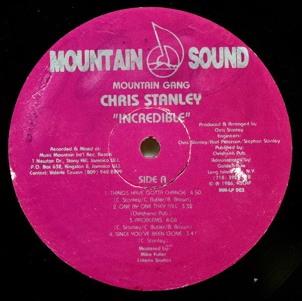 Chris Stanley : Incredible (LP, Album, Gat)