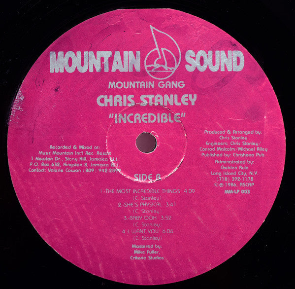 Chris Stanley : Incredible (LP, Album, Gat)