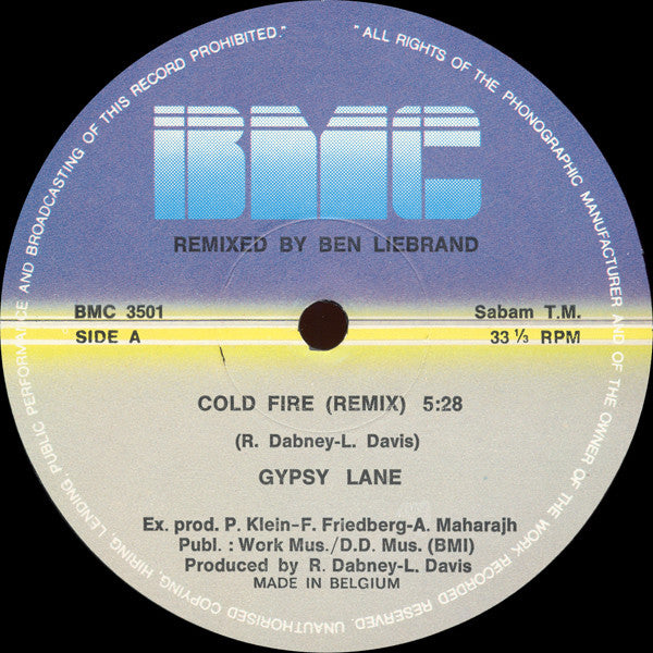 Gypsy Lane : Cold Fire (Scratch Remix) (12")