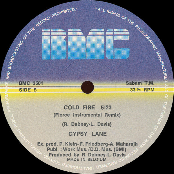 Gypsy Lane : Cold Fire (Scratch Remix) (12")